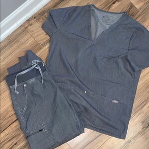 Figs Charcoal Scrub Ensemble , Jogger pants